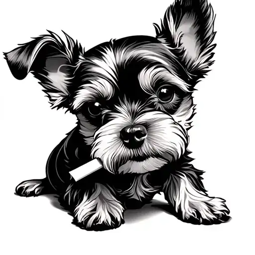 A Small Dog Smoking A Winston Pitillo