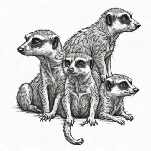 4 Meerkats Family