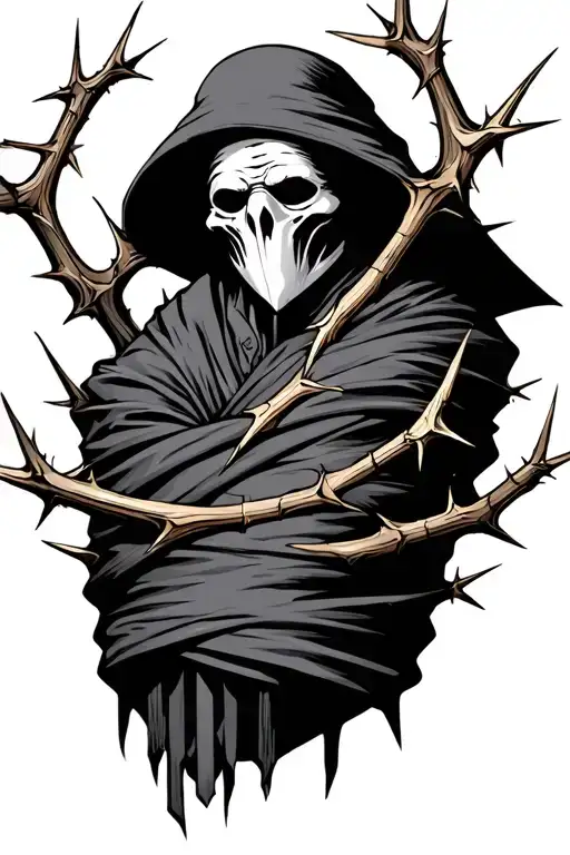 Plague Doctor With Thorns Wrapped