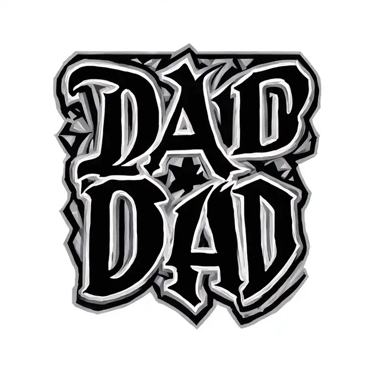 Army Symbol With Dad Written In Side