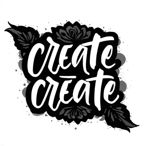 Create Word 'Create' Calligraphy Style With Floating Pen