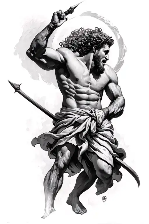 David Decapitating Goliath Facing
