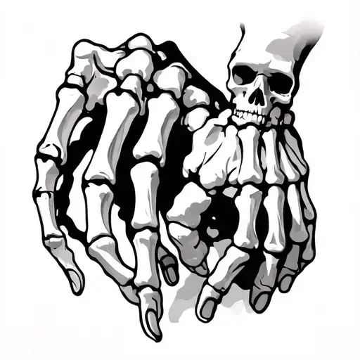Skeleton Hand And Baby Foot