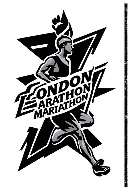 London Marathon Logo In A Star