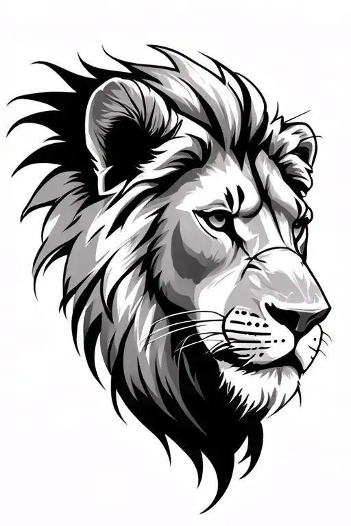 Lion Head In Profile