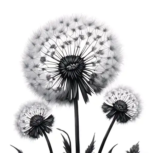 Dandelions With Fuzz