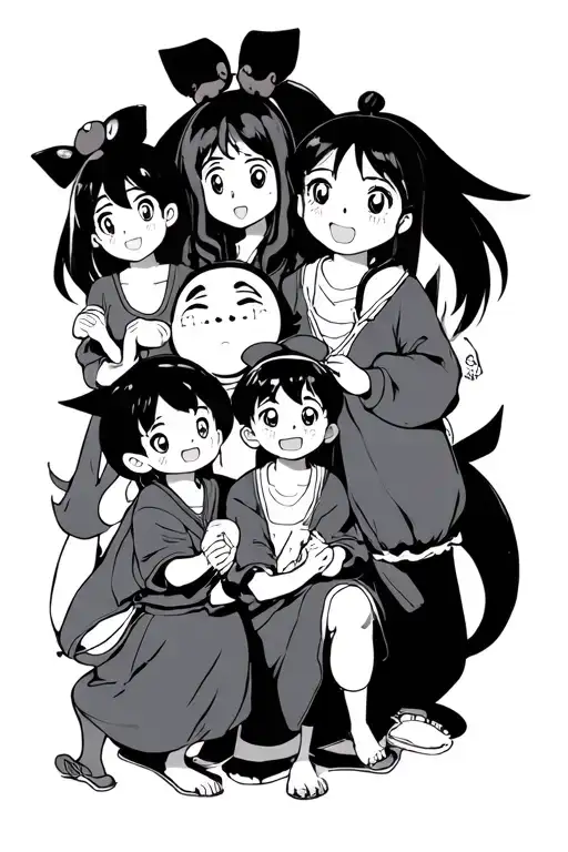 Studio Ghibli Characters All Playing Together