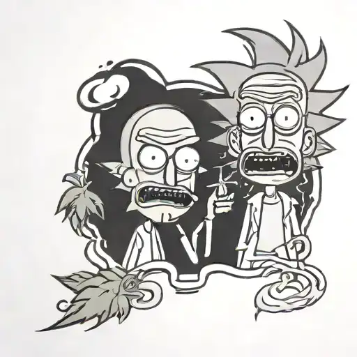 Rick And Morty Smoking Weed