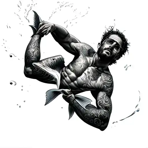 Fisher Man Diving