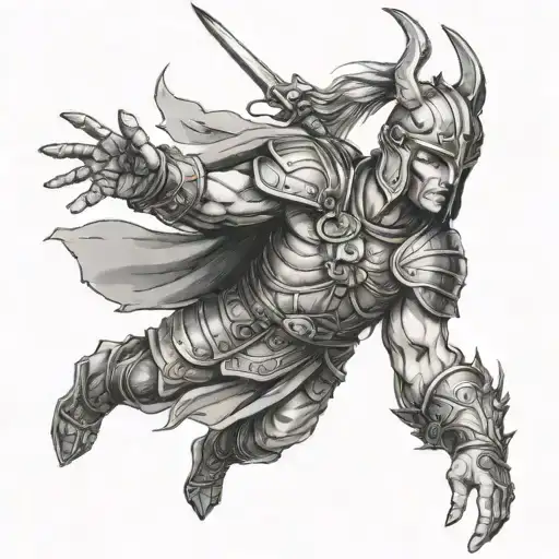 Hand Grasping Warrior That Ascended To The Sky