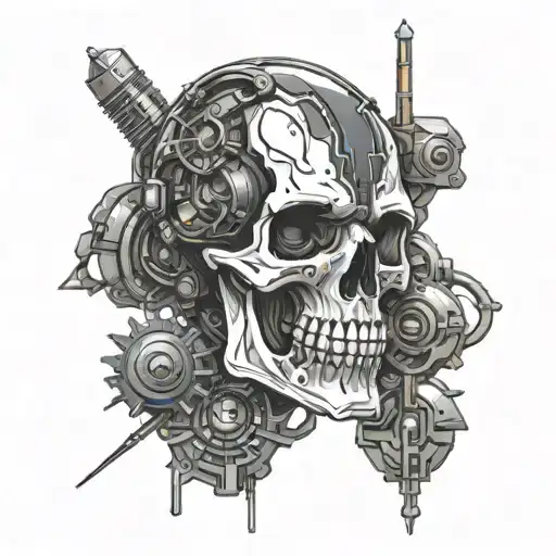 Cyberpunk Skull