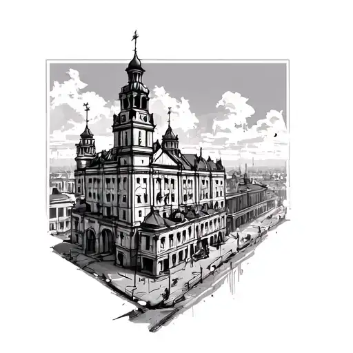 Soviet Architecture Sketch