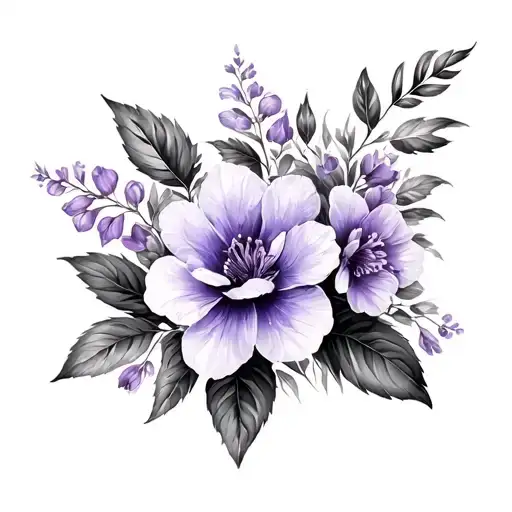 Lilac Flowers Simple