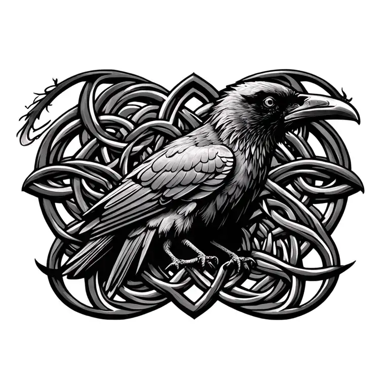 Celtic Knot Ravens