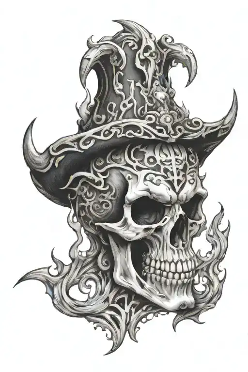 Demon Skull Realism With Fire