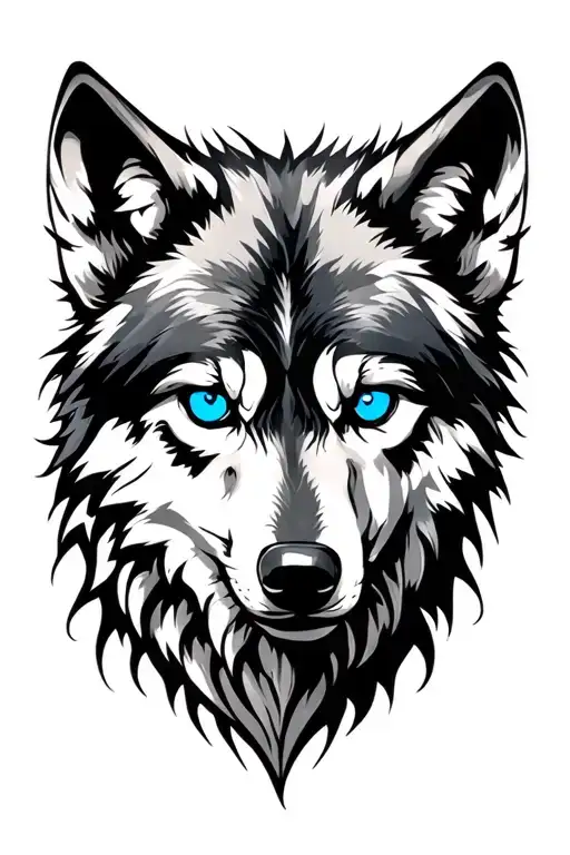 Wolf Gothic Blue Eyes