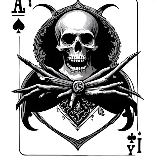 Gambling And Death Tarot Card