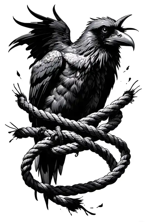 Breaking Rope Fading Into Raven