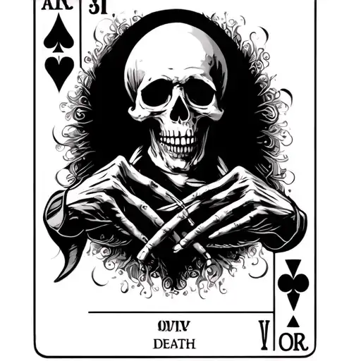 Gambling And Death Tarot Card