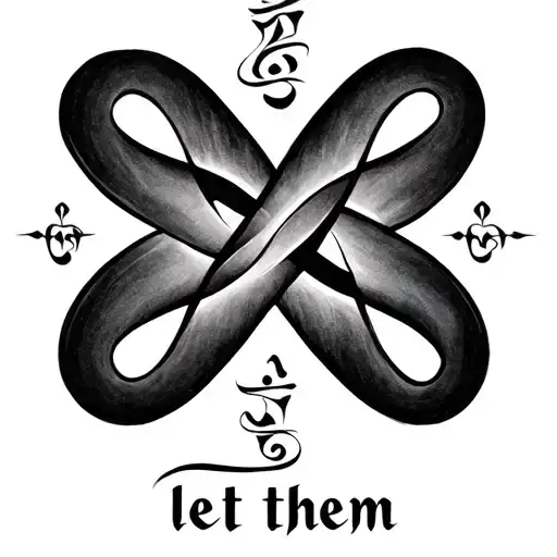 Sanskrit Breathe Symbol Combined With Let Them Words And Infinity Symbol