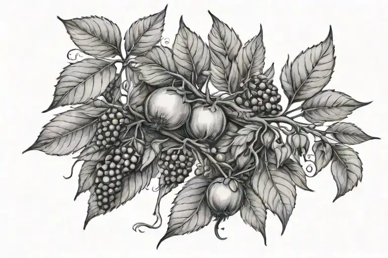 Jennyvwren And Rosehip Branch With Berries