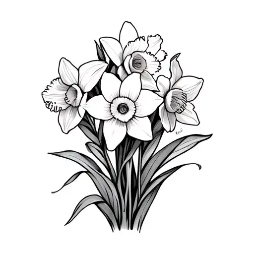 Daffodil Bouquet Aries Pisces Constellation Intertwined