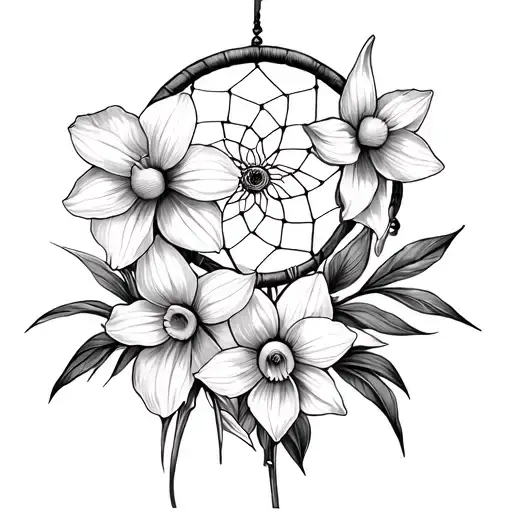 Daffodil Bouquet Aries Pisces Dream Catcher