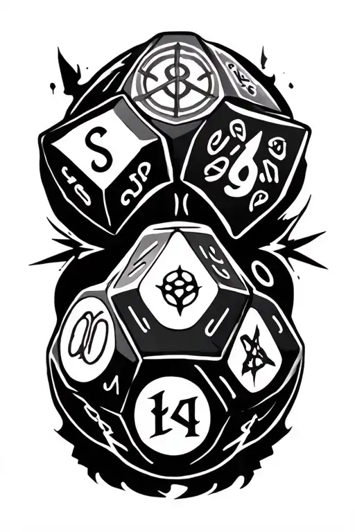 Vegvisir With Dnd Dice As The Spokes