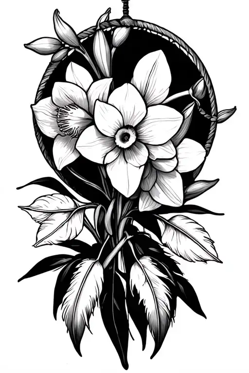 Daffodil Bouquet Aries Pisces Dream Catcher