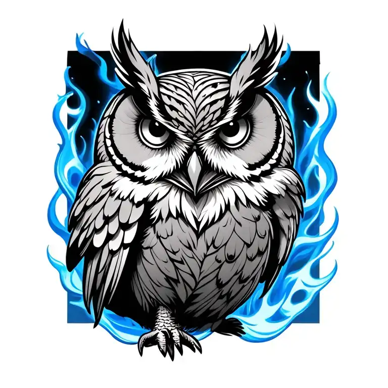 Starsvinesowlfeathersblue Flame