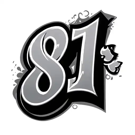 Only Numbers Dj 81 Tattoo Design