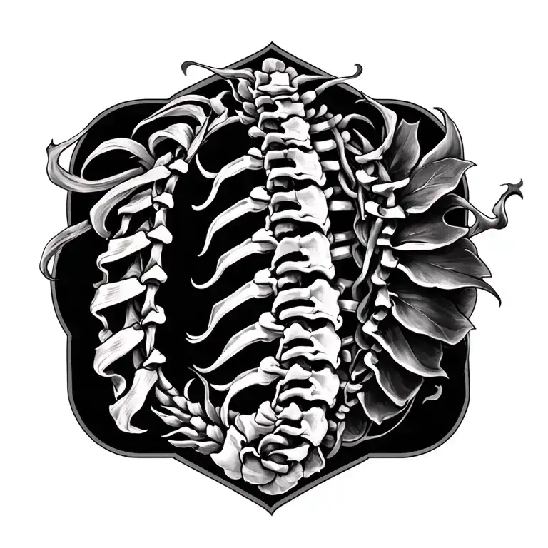 Spine Tattoo Design