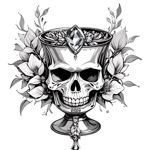 Jeweled Skull Chalice