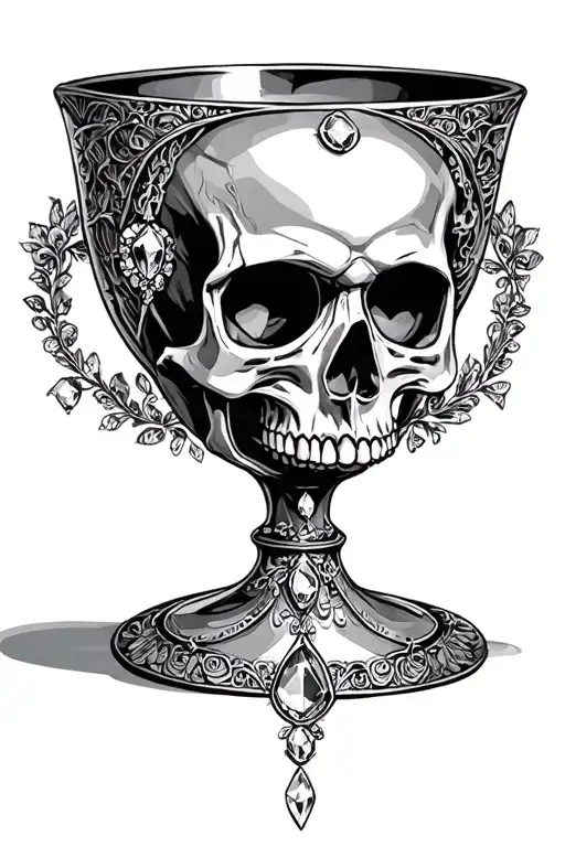 Jeweled Skull Chalice