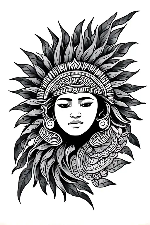 Filipino Tribal With The Sun