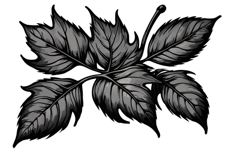 Leafs With Thick Lines