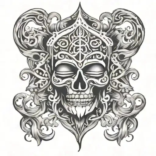 Spiritual Tattoo Design With Smoke Forming The Shape