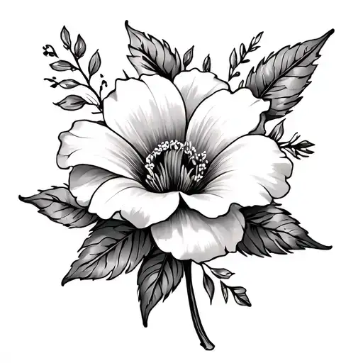 Flower Hip Tattoo With Bible Verse