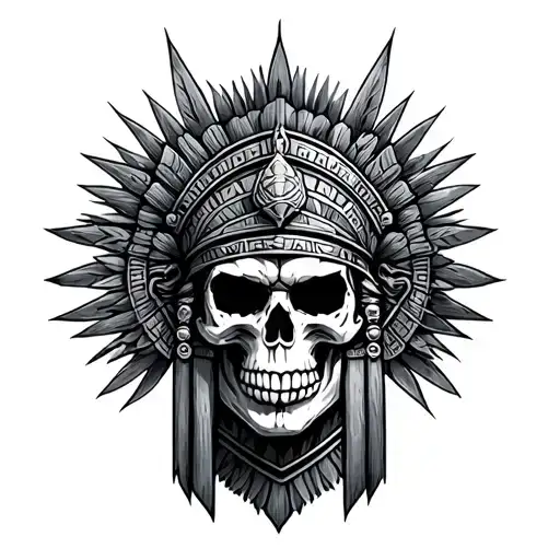 Aztec Warrior Skull Princes