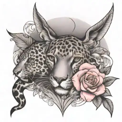Leopart And Flower