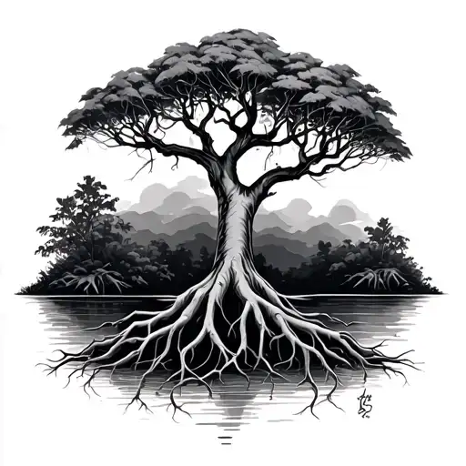 Mangrove Tree And The Roots