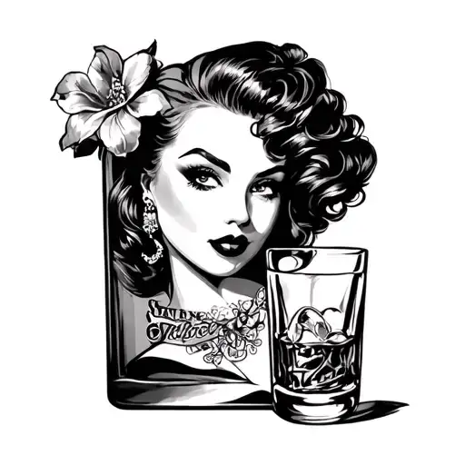 Pin-up Girl Bourbon Glass