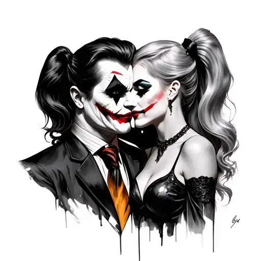 Joker Harley Quinn Kiss Love