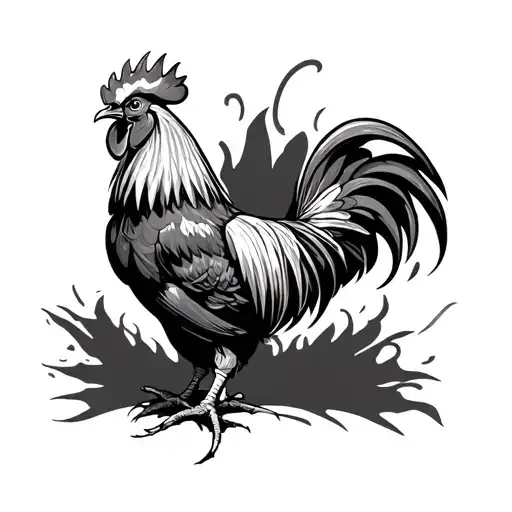 Rooster Fighting Stance