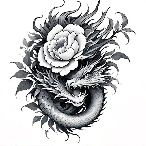 Flower And Dragon Wrapped