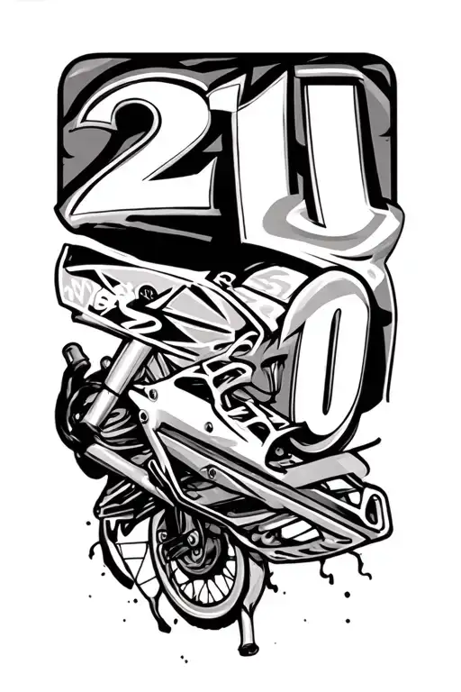 A Bike Made With The Numbers 210