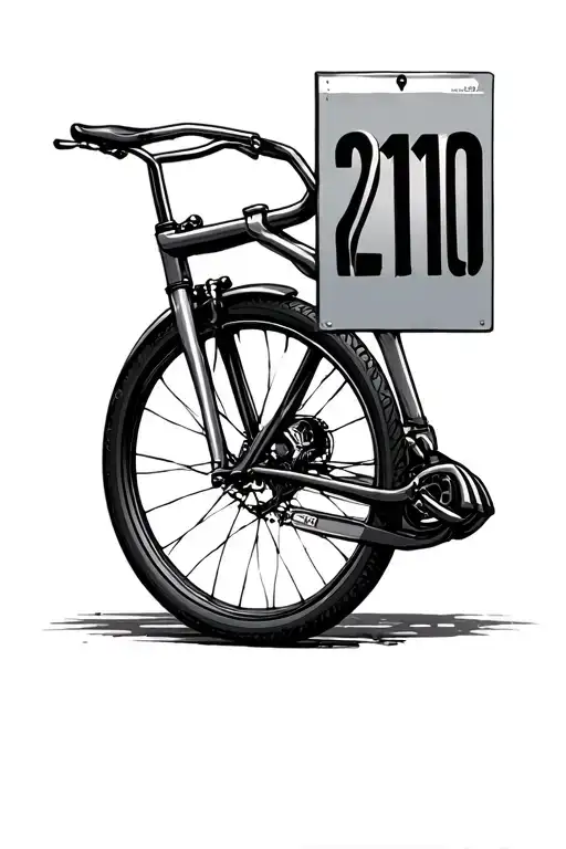 A Bike Made With The Numbers 210