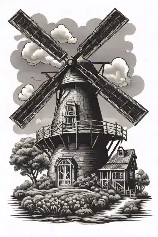 Traditional Dutch Windmill