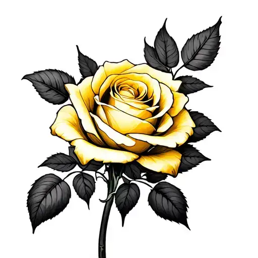 Churub Holding Yellow Rose