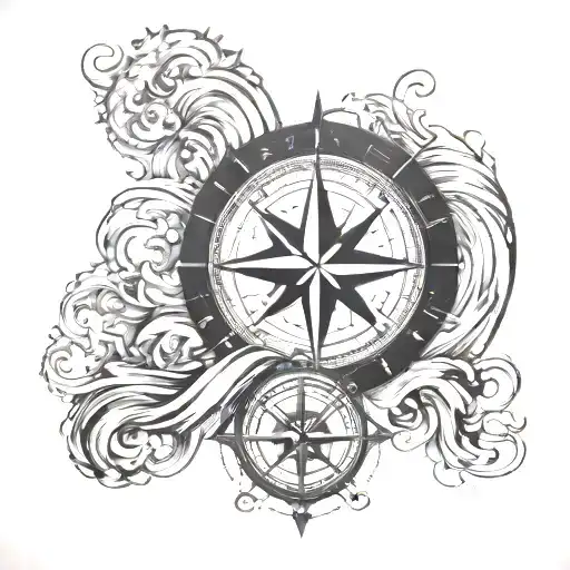 Wave And Compass